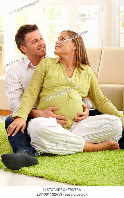 Happy parents expecting baby