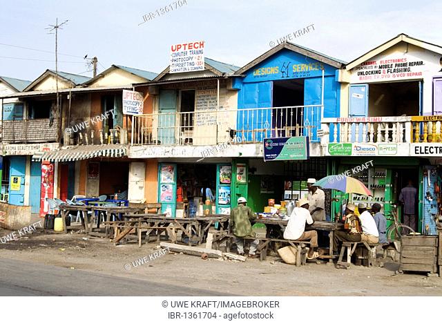 Street scene in the south of Mombasa, Kenya, Africa