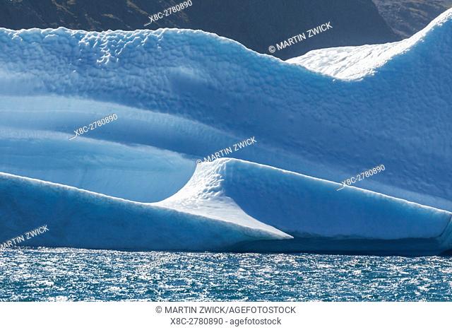 Icebergs drifting in the fjords of southern greenland. America, North America, Greenland, Denmark