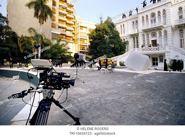 Beirut Lebanon Filming Outside Sursock Museum Camera And Lights