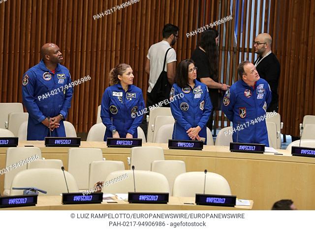 United Nations, New York, USA, September 13 2017 - NASA Astronauts During the 2017 Media For Social Impact Summit, Organized by the United Nations Office for...