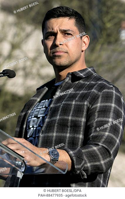 Wilmer Valderrama attends United Talent Agency's United Voices Rally against Donald Trump's politics at UTA Plaza in Beverly Hills, Los Angeles USA