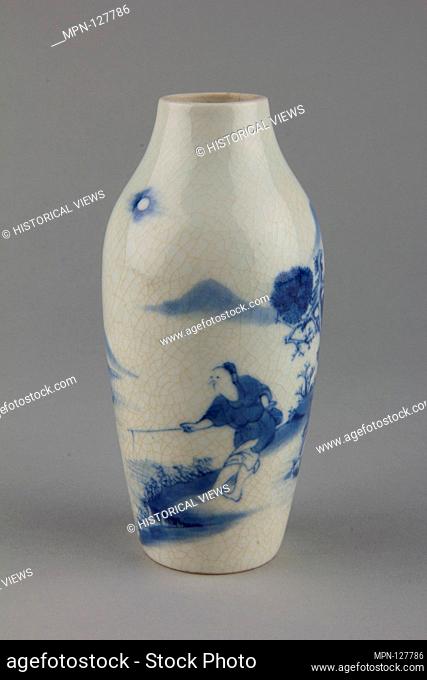 Vase. Period: Qing dynasty (1644-1911), Qianlong period (1736-95); Culture: China; Medium: Porcelain decorated in underglaze blue