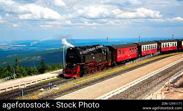 old steam train railway brockenbahn