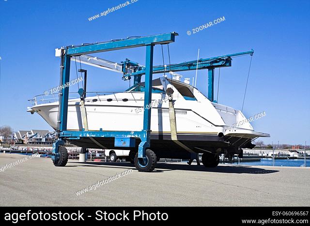 Boat lifter - observed in Erie, Pennsylvania