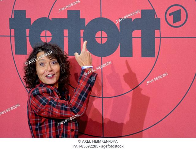 German actress Ulrike Folkerts poses for the camera in Hamburg, Germany, 11 November 2016. The German TV channel Das Erste (First German Television) is...