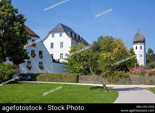 Abbey Church, Kloster Frauenchiemsee, Fraueninsel, Chiemsee, Chiemgau, Upper Bavaria, Germany, Europe