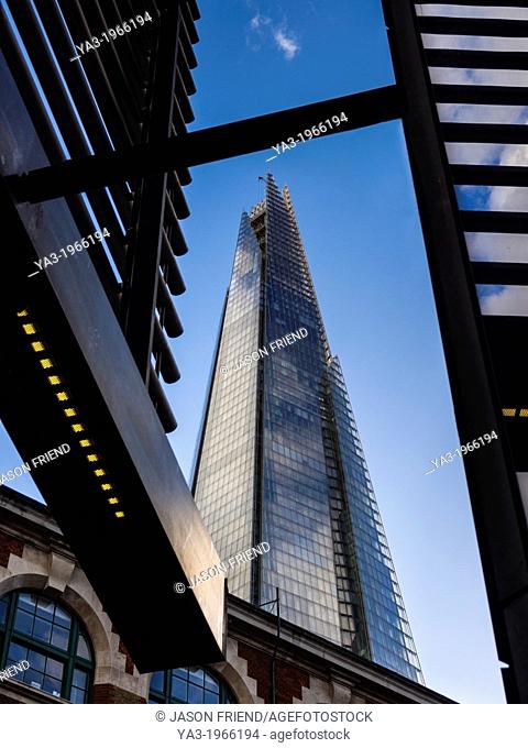 England, London, London Bridge Quater. The Shard, also referred to as the Shard of Glass, Shard London Bridge and formerly London Bridge Tower