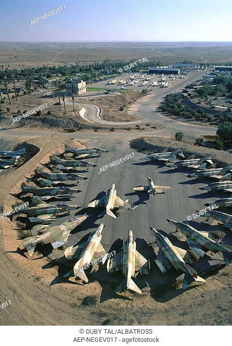 Aerial photograph of the Museum of the Israeli Air Force in the Northern Negev