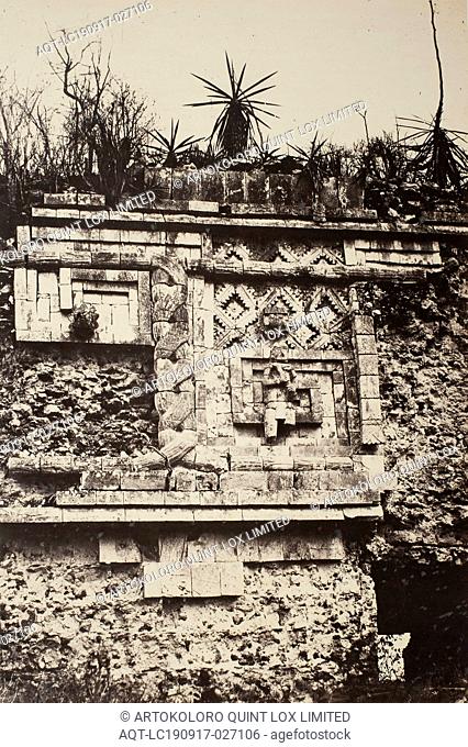 Uxmal, Indian Bas Relief, Nun’s Palace (Uxmal, Bas Relief de l’Indien, Palais des Nonnes), 1860, Désiré Charnay, French, 1828-1915, Not printed by the artist