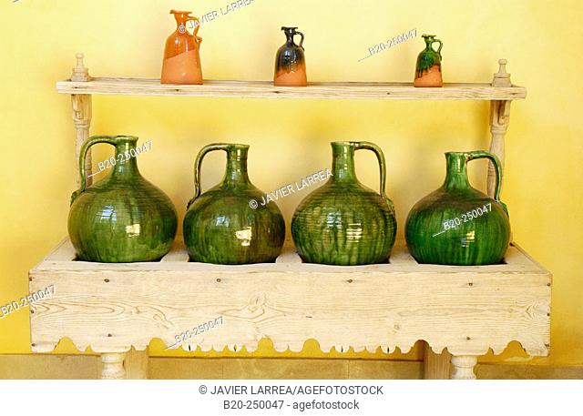 Jars at antique palace. Úbeda. Jaén province. Spain