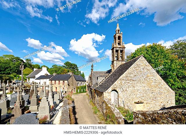 France, Finistere, Daoulas, The Ste Anne Chapel in thé historical district