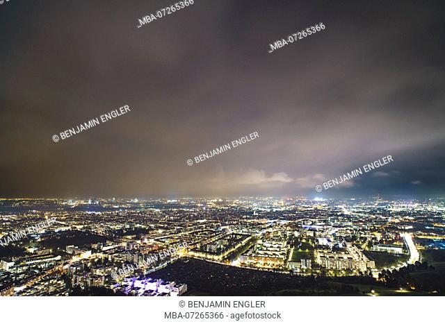 View from the Olympic Tower Munich at night