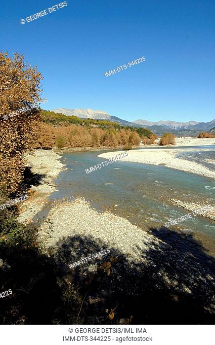 View of Acheloos river. Evritania, Central Greece, Greece, Europe