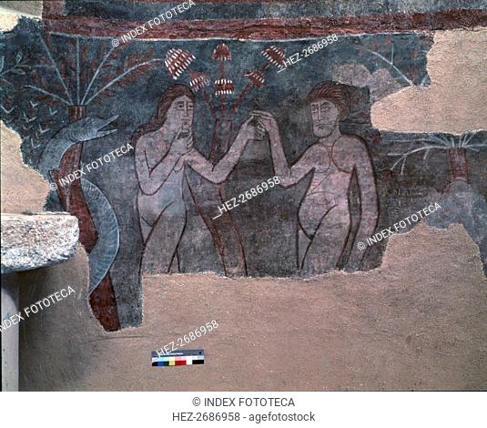 'Adam and Eve', wall Painting from the church of Sant Sadurní d'Osormort (Osona)