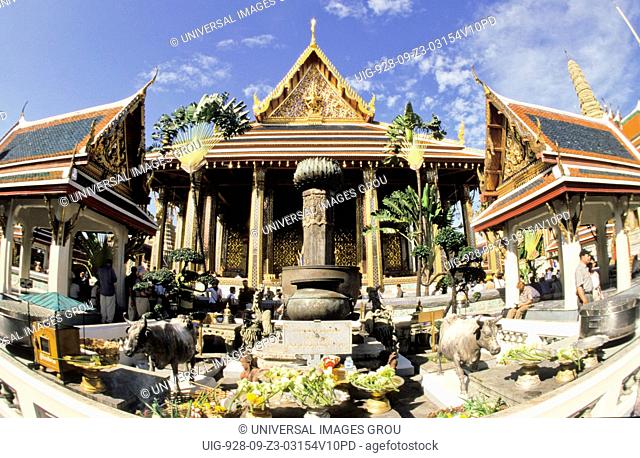Thailand, Bangkok, Wat Phra Kaeo, Grand Palace, Ubosot