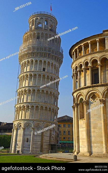 Pisa Cathedral, Duomo, Leaning Tower, Piazza del Duomo, Cathedral Square, Campo dei Miracoli, UNESCO World Heritage Site, Tuscany, Italy, Europe
