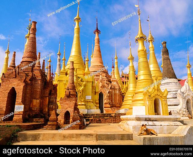 Ancient Stupa at Indein in Myanmar