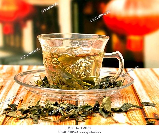 Japanese Green Tea Represents China Oriental And Drinking