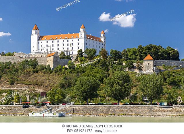 Bratislava castle and Danube river, Slovakia