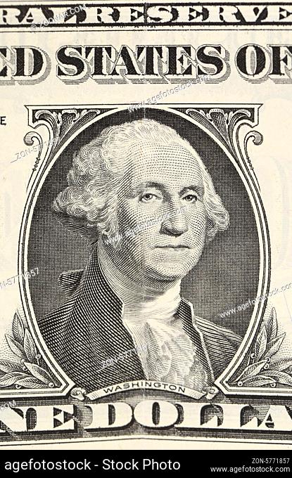 One dollar banknote - portrait of President George Washington