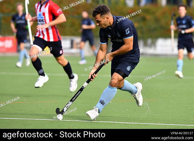 Oree's Tomas Domene pictured in action during a hockey game between Royal Leopold Club and Royal Oree HC, Sunday 02 October 2022 in Brussels