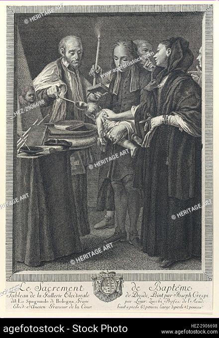 Baptism, from The Seven Sacraments, ca. 1765. Creator: Lorenzo Zucchi