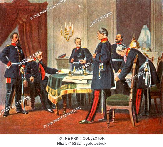 Council of war at Versailles, 1870, (1936). Creator: Unknown