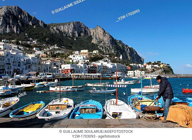Europe, Italy, Capri, Marina Grande's port