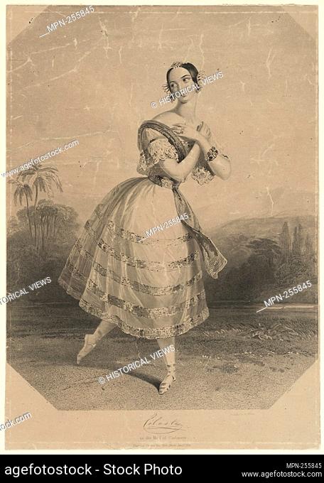Celeste [facsimile signature] as the maid of Cashmere Additional title: Dieu et la bayadère. Parris, E. T. (Edmund Thomas), 1793-1873 (Artist) Dick, Archibald L