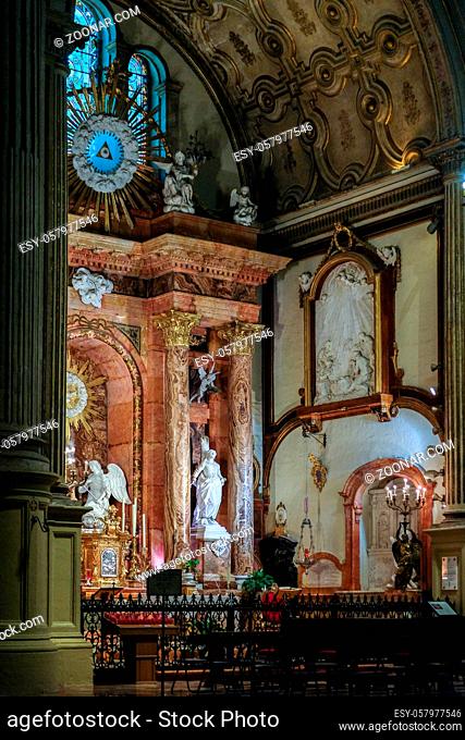 MALAGA, ANDALUCIA/SPAIN - JULY 5 : Interior View of the Cathedral of the Incarnation in Malaga Costa del Sol Spain on July 5, 2017