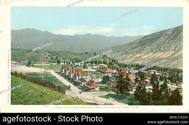 Fort Yellowstone, Yellowstone Nat. Park. Detroit Publishing Company postcards 6000 Series. Date Issued: 1898 - 1931 Place: Detroit Publisher: Detroit Publishing...