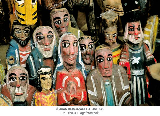 Wood figures. Chichicastenango. Guatemala
