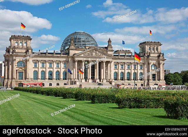 Berlin, Germany - July 13, 2017: The Reichstags Building in Berlin, Germany. The Headquarter of the German Government