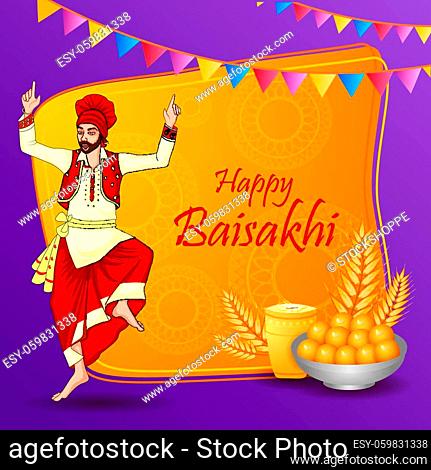 vector illustration of Happy Lohri Punjab festival celebration background,  Stock Vector, Vector And Low Budget Royalty Free Image. Pic. ESY-052919979  | agefotostock