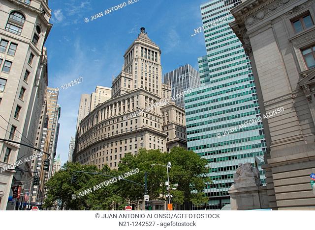 Standard Oil Building as seen from Battery Park , Financial District, Downtown Manhattan, New York, New York. USA