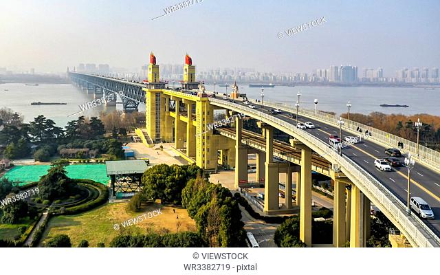 Nanjing Yangtze river bridge, located in nanjing gulou shimonoseki between north and pukou bridge