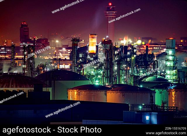 Governable kløft Uovertruffen Industrial zone background, manufacturing facility, Stock Photo, Picture  And Royalty Free Image. Pic. WR3312831 | agefotostock
