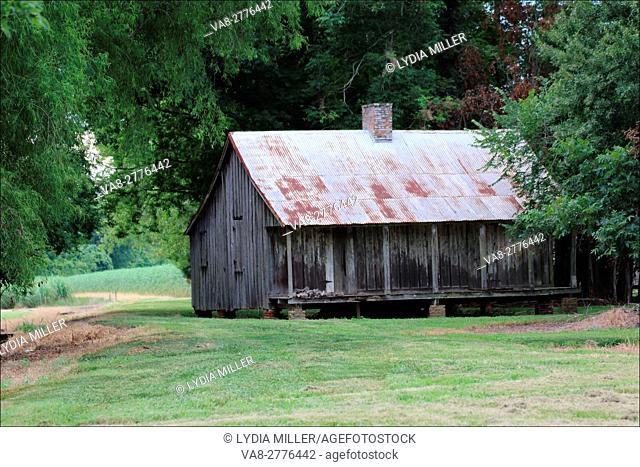 An 1860's era slave cabin at Laurel Valley, Thibodaux, Louisiana. USA