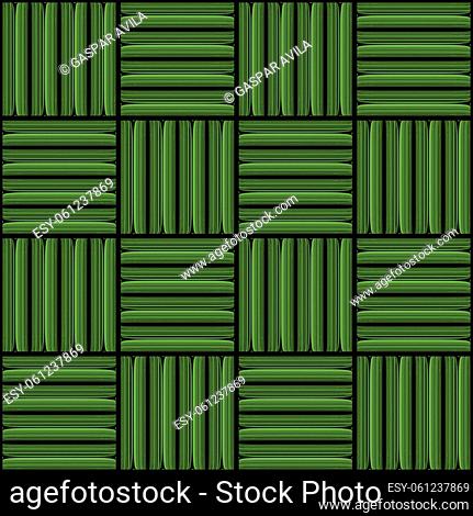 Green metallic tiled pattern. Algorithmic graphic design