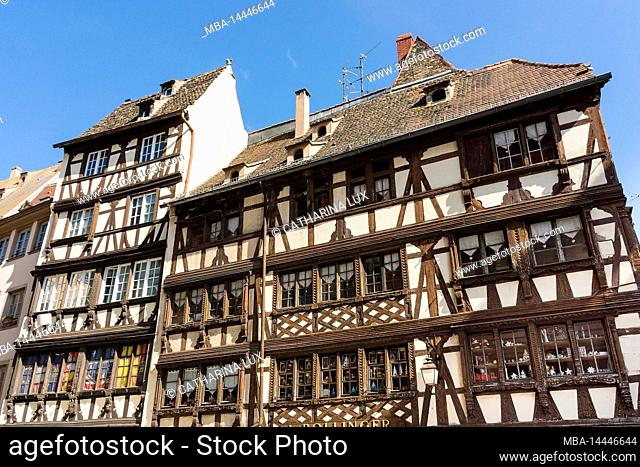 France, Strasbourg, Tanner quarter, La Petite France, half-timbered houses