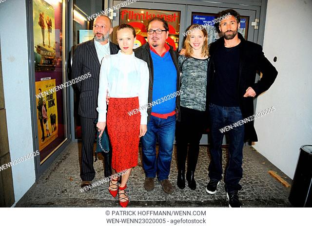 The cast of 'Das Dorf der Moerder' promoting their ZDF TV movie at Filmkunst 66 movie theater in Mitte. Featuring: Robert Viktor Minich, Alina Levshin