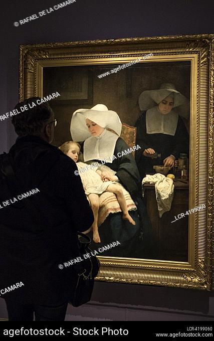 (NO SALE OR LICENSE FOR MUSEUMS AND PUBLIC EXHIBITIONS) HENRIETTE BROWNE TH SISTERS OF MERCY (1859) EXHIBITION MAESTRAS THYSSEN BORNENISZA NATIONAL MUSEUM...
