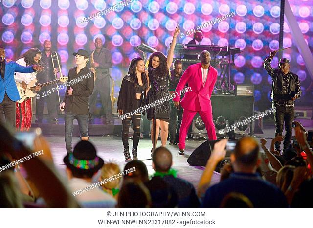 Pitbull's New Year's Revolution 2016 at Bayfront Park Amphitheater Featuring: Earth Wind & Fire, Jordin Sparks, Christina Milian, Austin Mahone