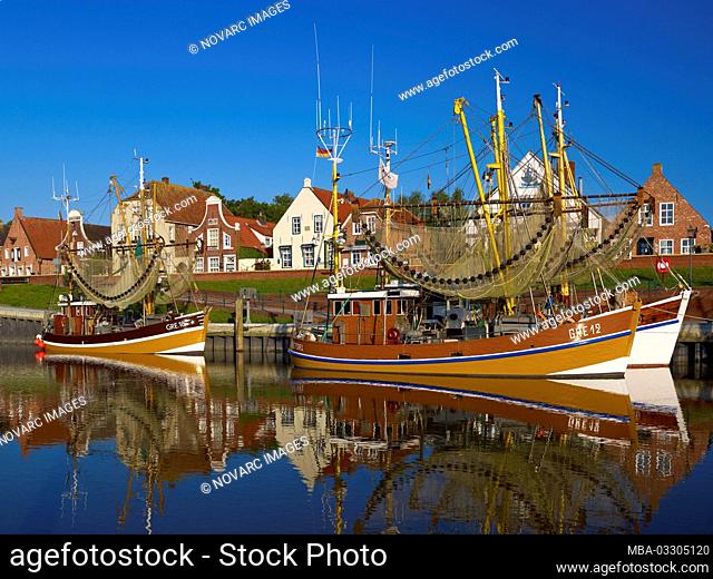 Greetsiel harbor, East Frisia, Lower Saxony, Germany
