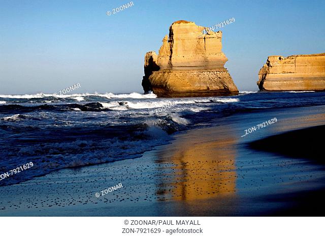 Rock formations on the Pacific Coast, Great Ocean Road, Victoria, Australia