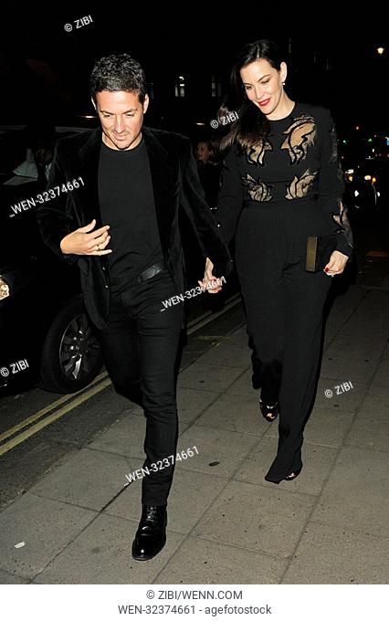 Liv Tyler and Dave Gardner appear to be on a date night as they hold hands outside The Wolseley restaurant Featuring: Liv Tyler, Dave Gardner Where: London