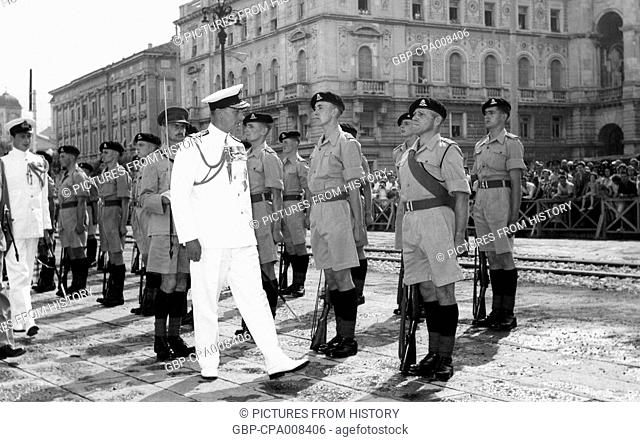 India: Admiral Louis Mountbatten, Viceroy of India 12 February 1947 – 15 August 1947, reviewing troops