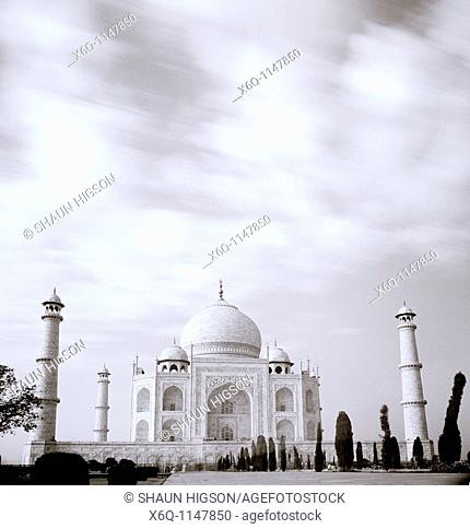 The Taj Mahal in Agra in India in South Asia