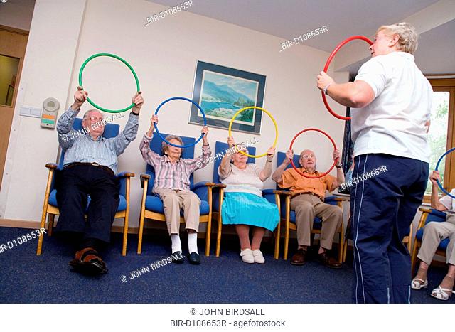 Group of Older People in a keep fit class